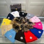 MCL Pom Pom Beanie White/Pink Wool – Cappello – Rosso