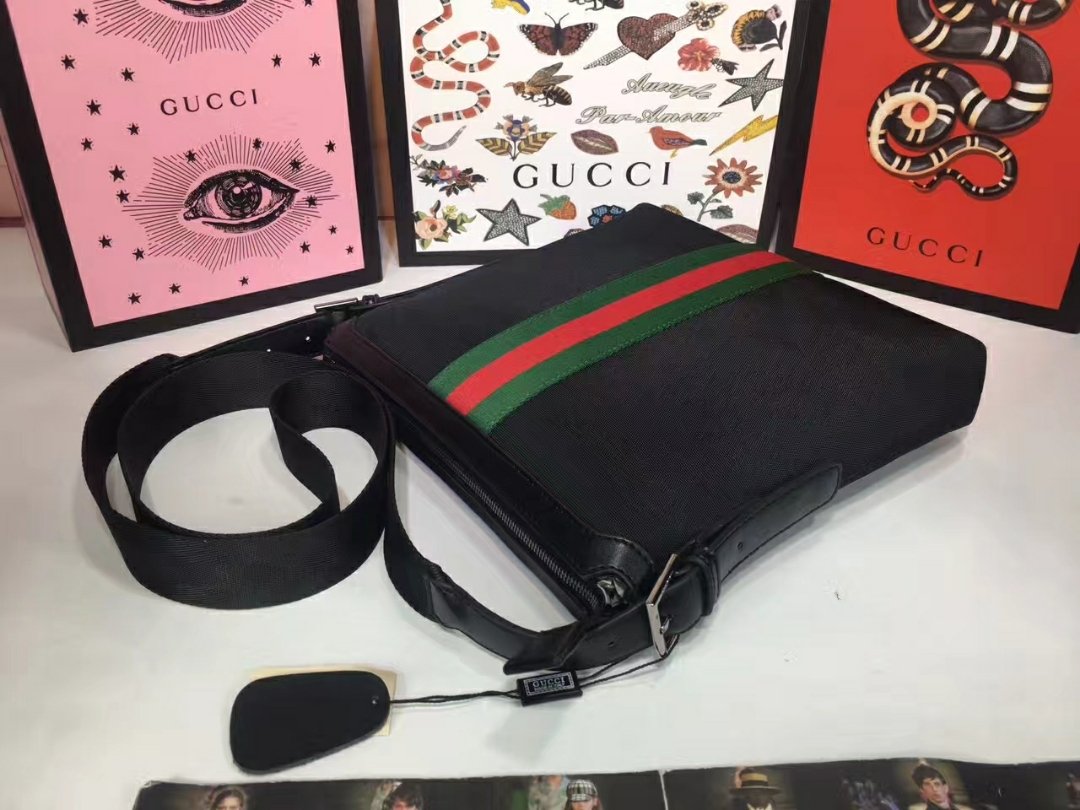 GG Ophidia Messenger Bag Black/Green/Red Web - Bag - Image 7