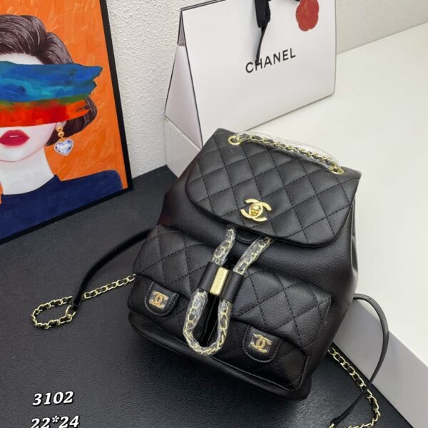 CC Gabrielle Backpack Large Black Leather - Bag