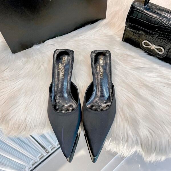 YSL Opyum Pointed Toe Mules - Heels