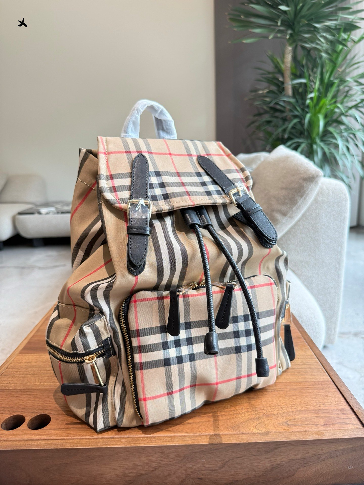 BBR Vintage Check Backpack Beige Check - Backpack - Image 6
