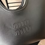 MIU Wander Matelassé Leather Black Leather – Bag