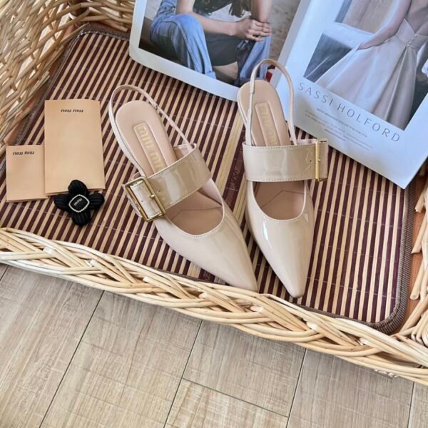 MIU Buckle Slingback Pumps - Heels