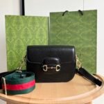 GG Horsebit 1955 Black Leather – Bag – Black