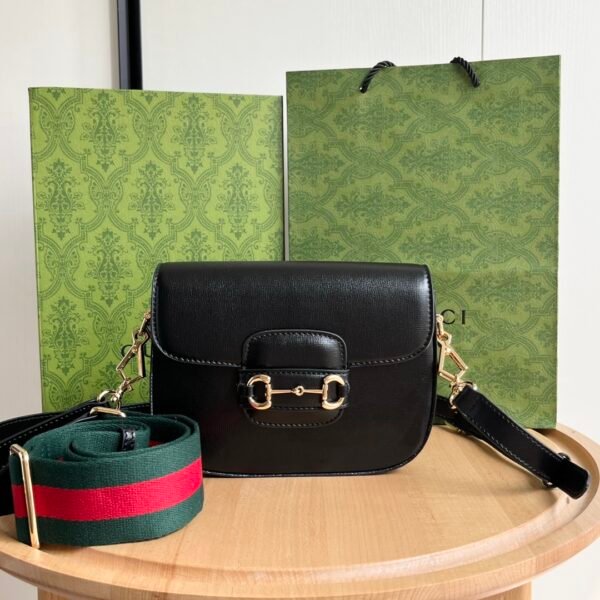 GG Horsebit 1955 Black Leather - Bag