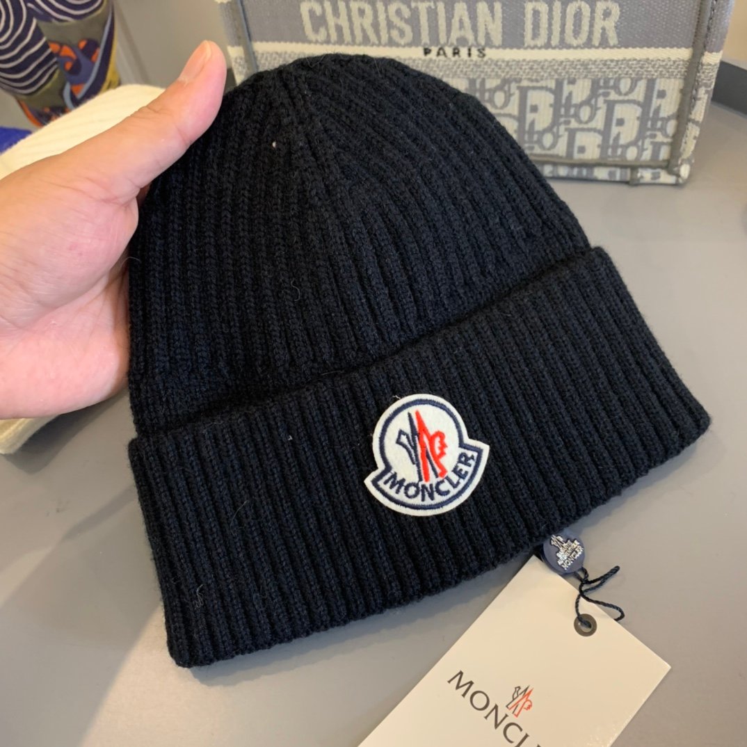 MCL Logo Patch Beanie Navy Wool - Hat - Image 5
