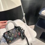 LV Mini Speedy Multicolore Black/White Multicolore Canvas – Borsa
