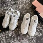 MIU Quilted Sneakers White/Silver – Sneakers