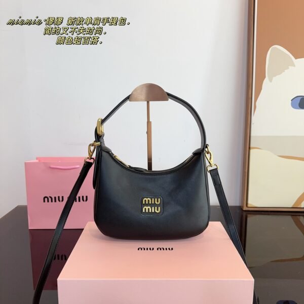 MIU Wander Small Black Leather - Bag