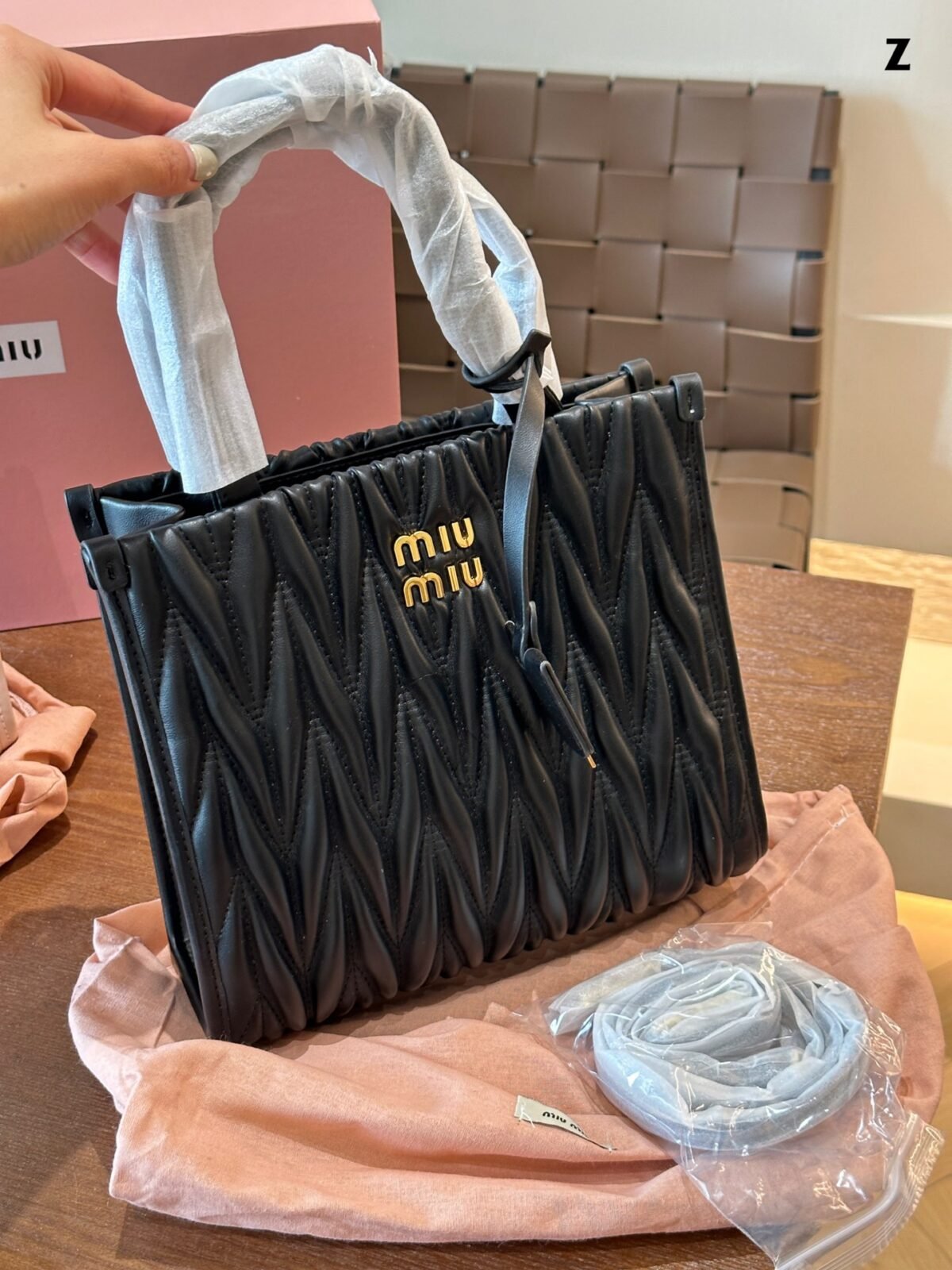 MIU Wander Matelassé – Borsa – Nero — 2