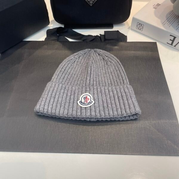 MCL Ribbed Wool Beanie Grey - Hat