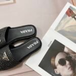 PR Woven Raffia Slides – Slide – Cuoio
