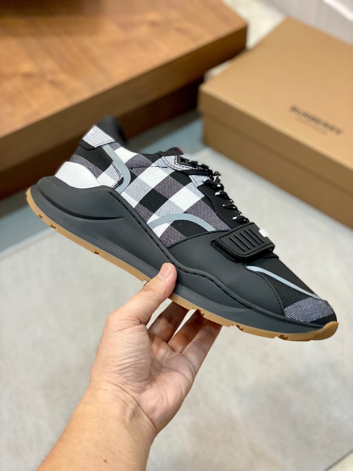 BBR Arthur Check – Sneaker – Hellbraun — 4