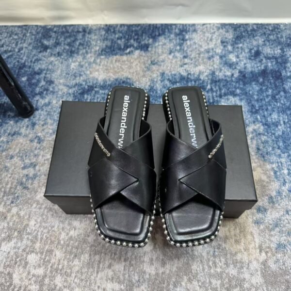 AMQ Square Toe Sandals - Sandals