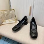 PR Brushed Leather Mary Jane Pumps – Scarpe con tacco