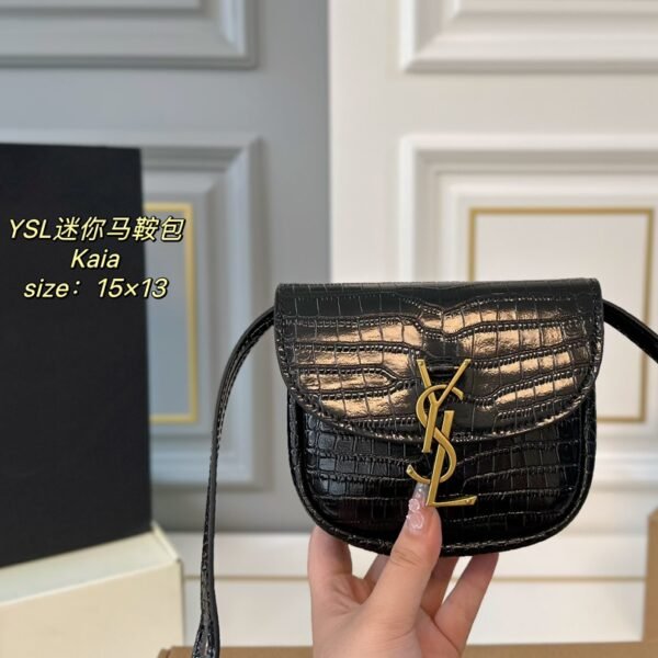 YSL Kaia Croc Embossed Leather - Bag