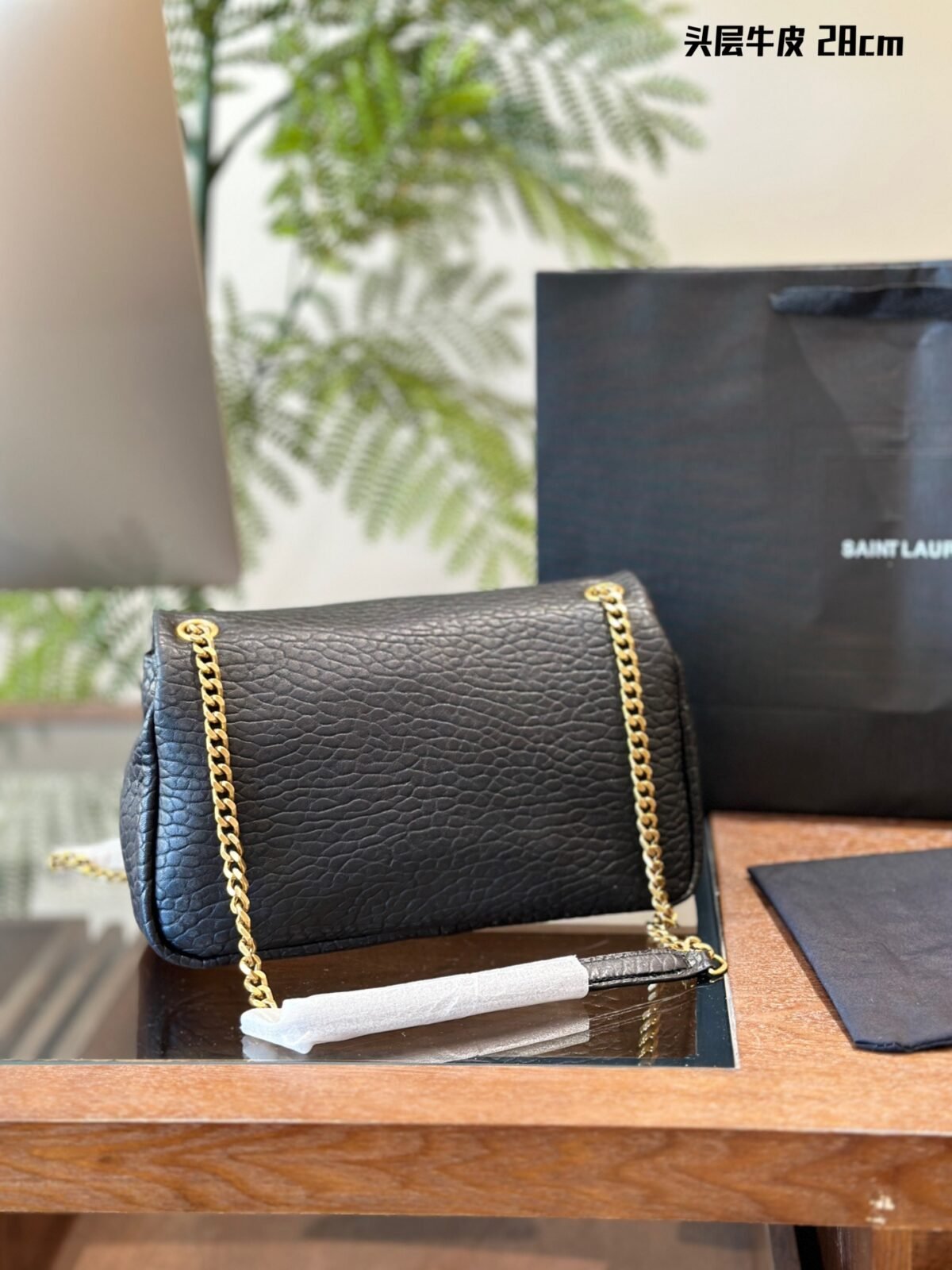 YSL Kate Small Black Leather – Bag – Red — 5