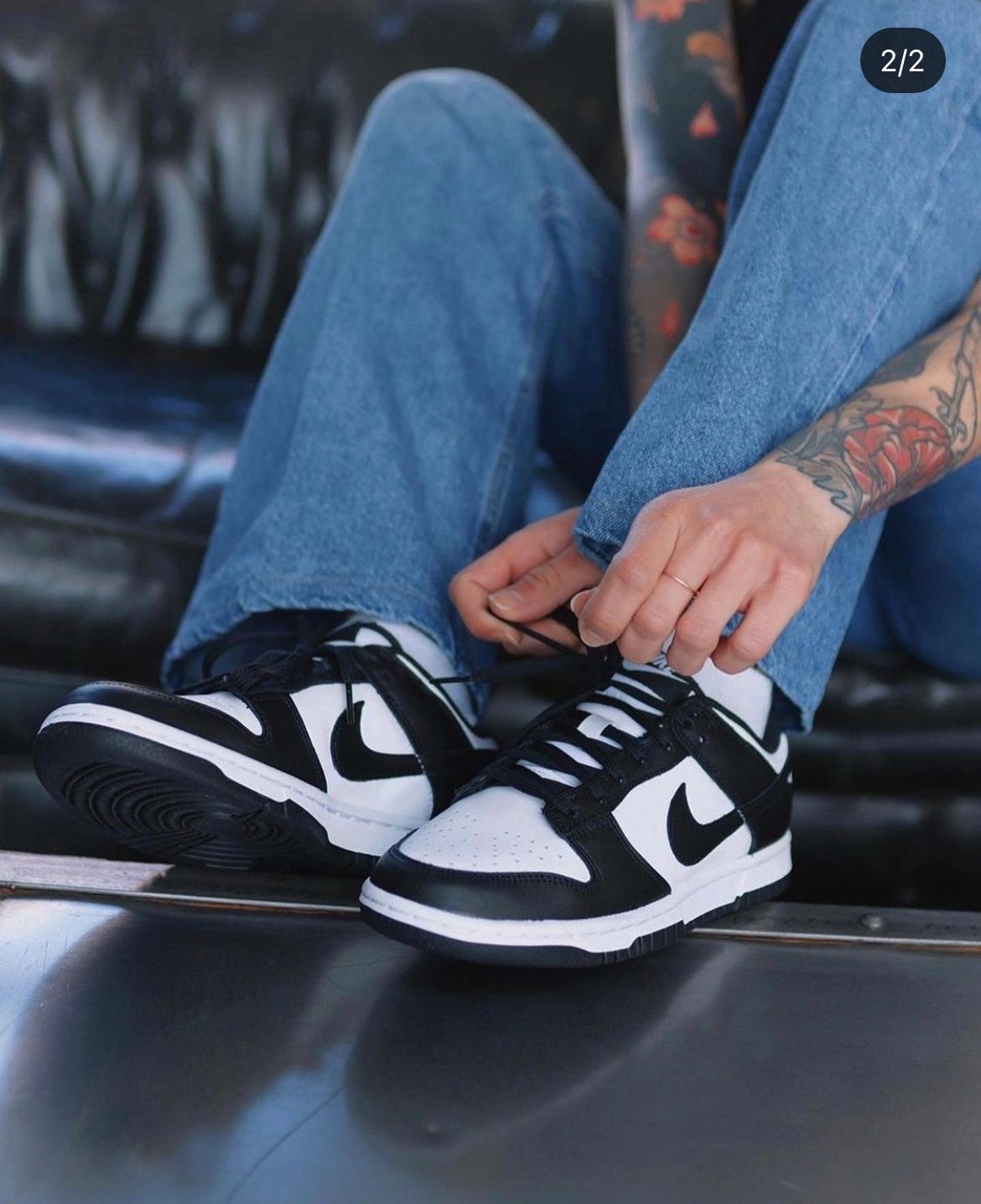NK Dunk Low Retro Black/White - Sneakers - Image 6