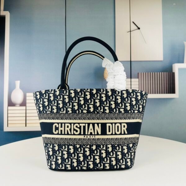 CD Book Tote Medium Oblique Canvas - Bag