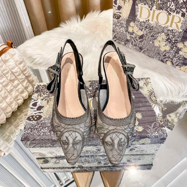 CD J'ACD Slingback Pumps Black Lace - Heels