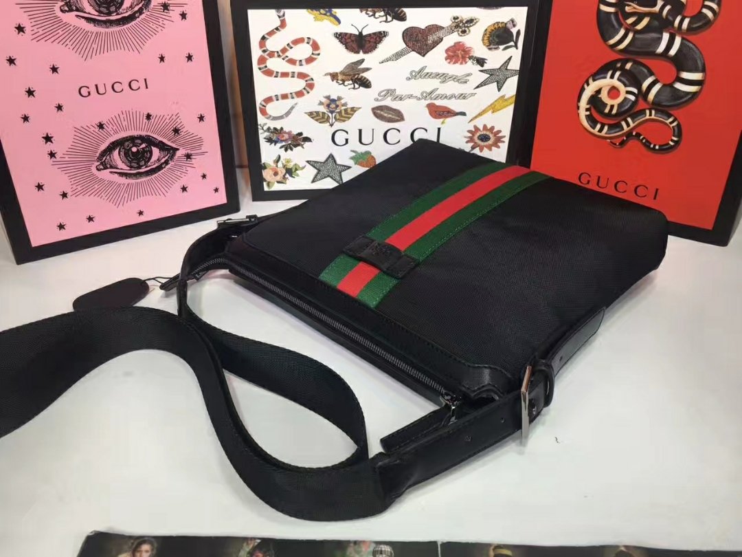 GG Ophidia Messenger Bag Black/Green/Red Web - Bag - Image 4