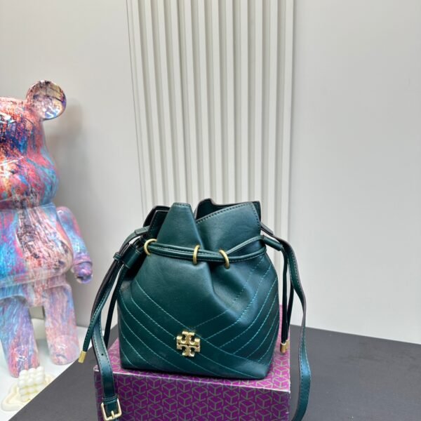 TB New Kira Small Fortune Bag Quilted Leather + Drawstring