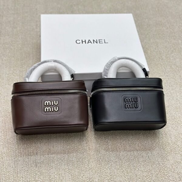 MIU Vanity Case Brown/Black Leather - Bag
