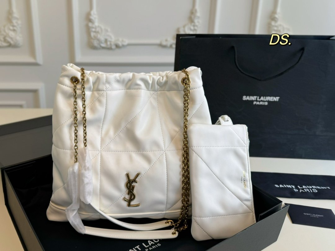 YSL Jamie Puffer White Leather - Bag