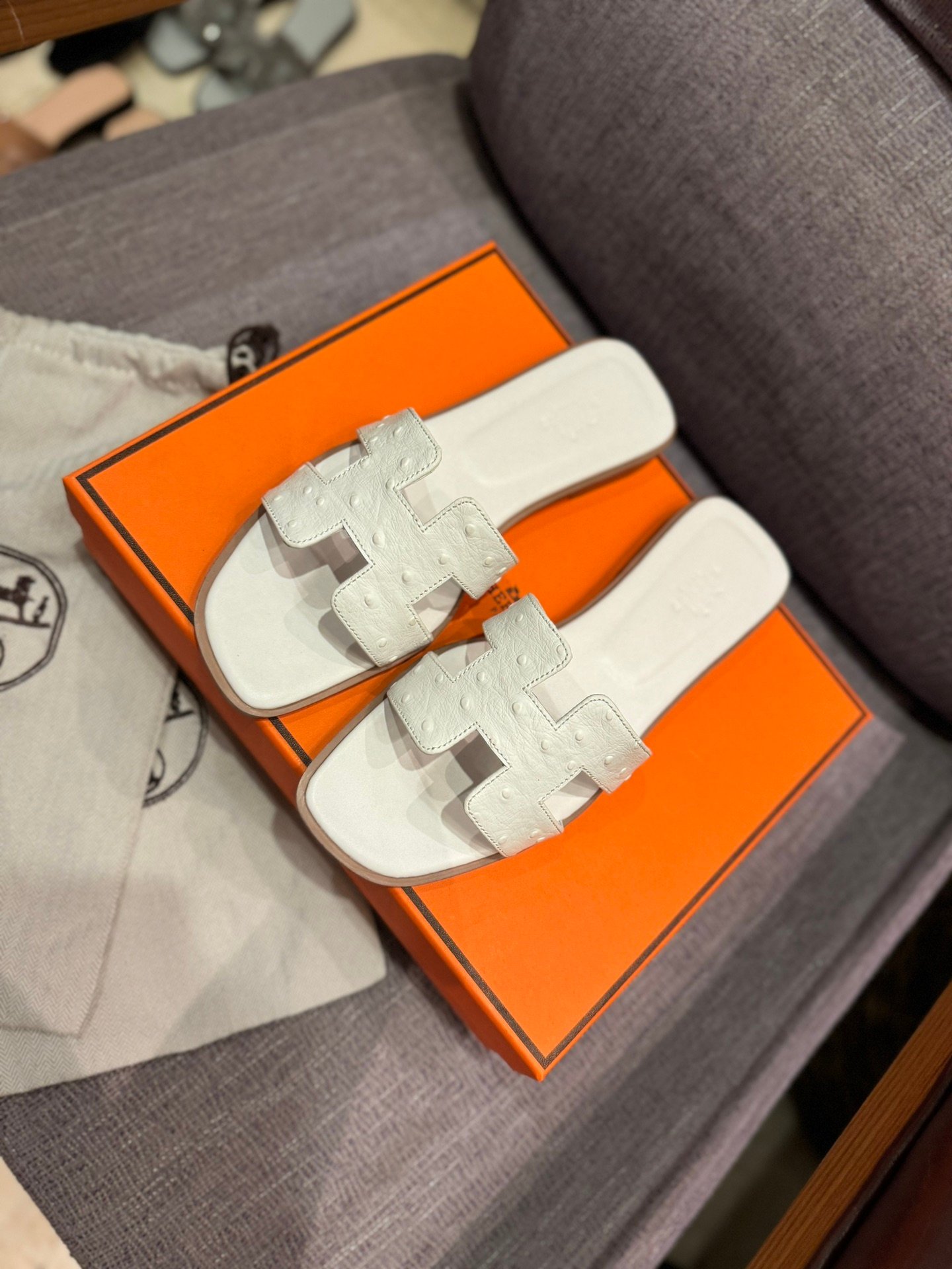 HM Oran Sandals White Leather - Sandals