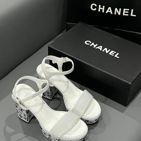 CC Rhinestone Chunky Heel Sandals - Heels