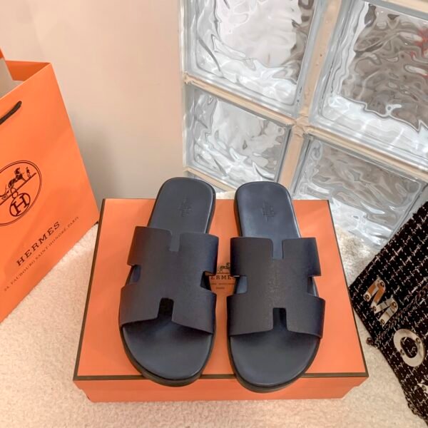 HM Oran Sandals Black Leather - Slides