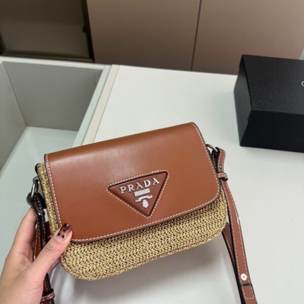 PR Raffia and Leather Crossbody - Bag