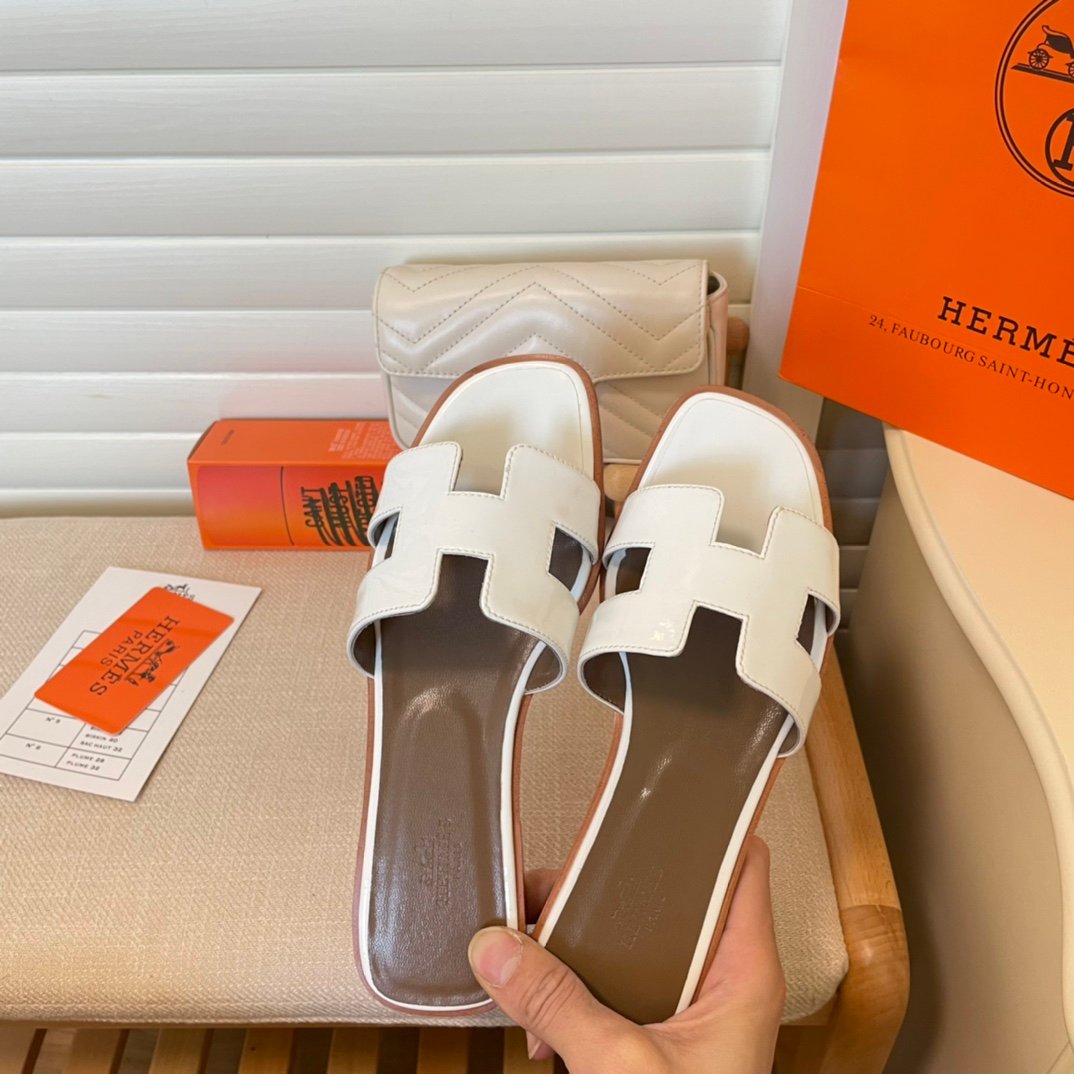 HM Oran Sandals White Leather - Sandals - Image 6