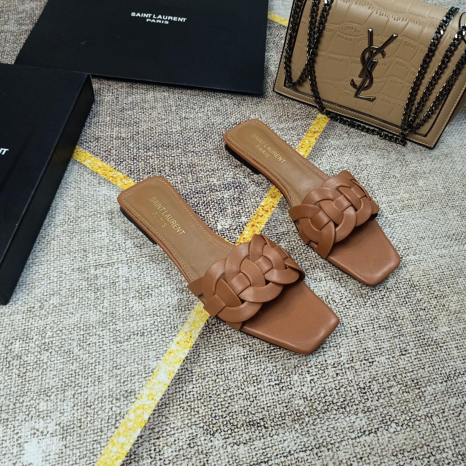 YSL Nu Pieds 05 Gold Leather - Sandals - Image 9