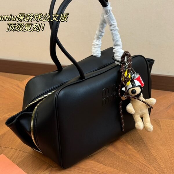 MIU Bowling Bag Black Leather - Bag