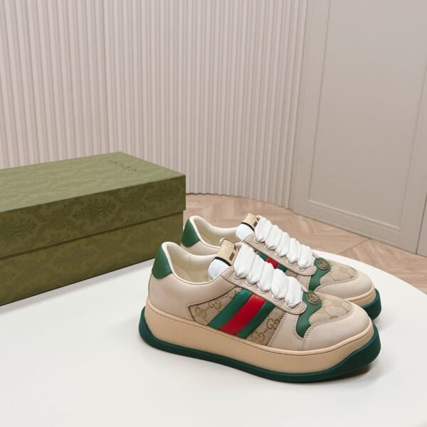 GG GG Screener Beige/Green - Sneakers