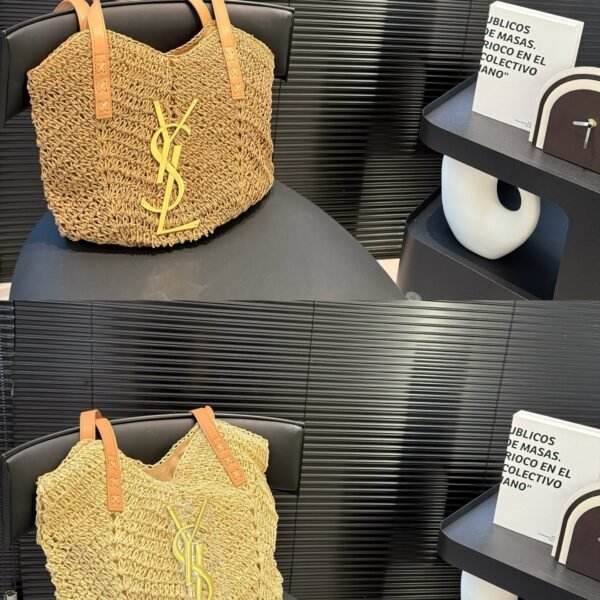 YSL Panier Medium Raffia - Bag