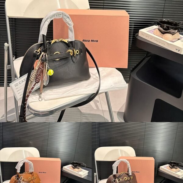 MIU Wander Matelassé Black Leather - Bag