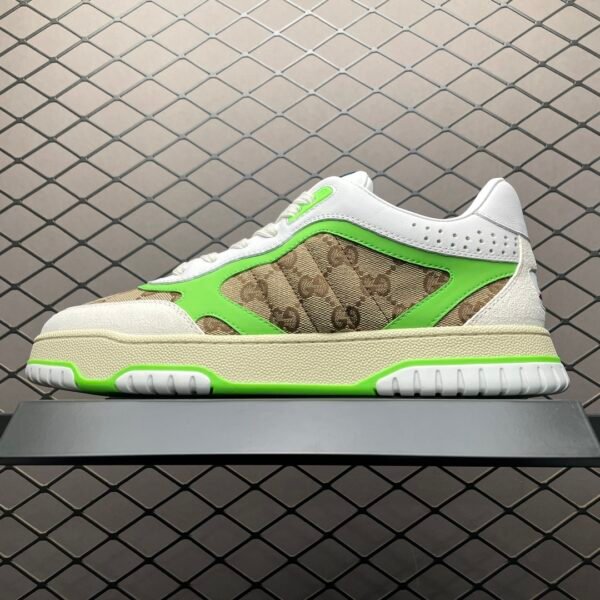 GG Rhyton Beige/Green GG Canvas - Sneakers
