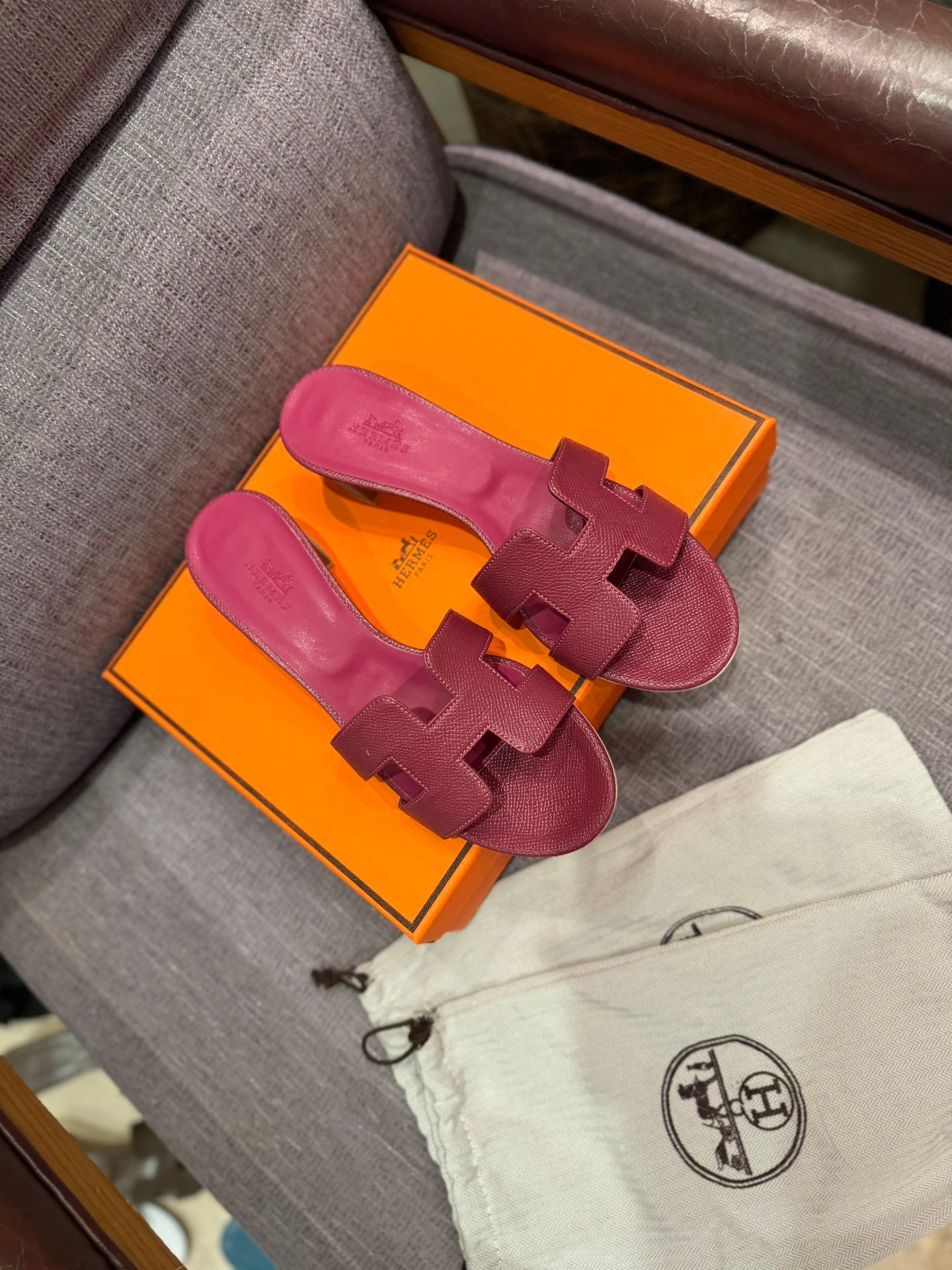 HM Oran Sandals Burgundy Leather - Sandals - Image 2