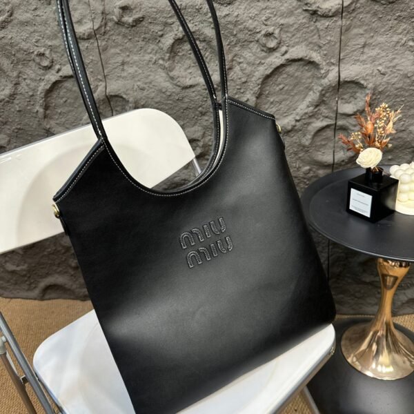 MIU Isetan Limited Edition Black/White/Brown Leather - Bag