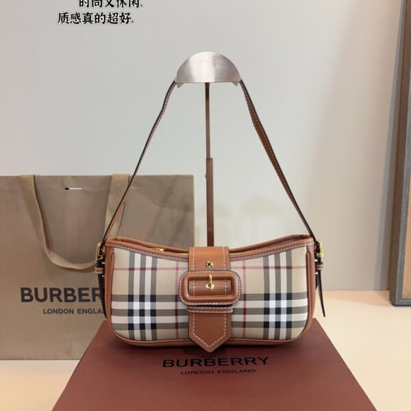 BBR Vintage Check and Leather Beige Check - Bag