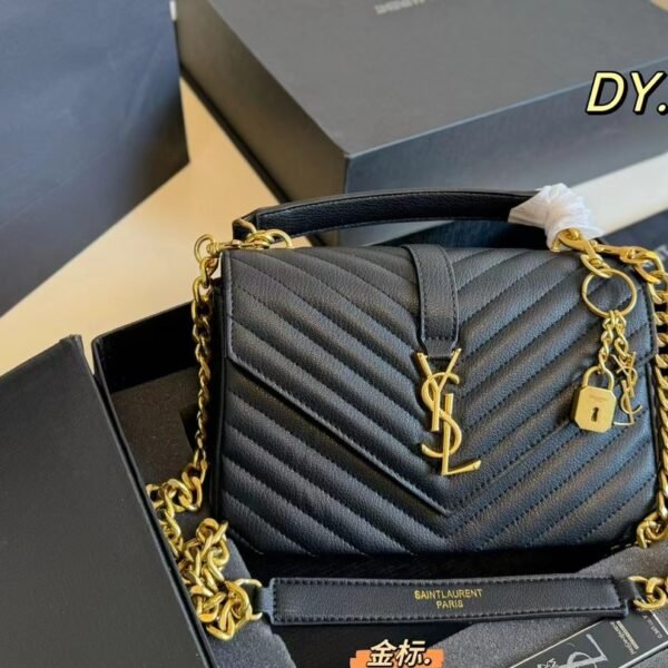 YSL Sunset Small Black Leather - Bag
