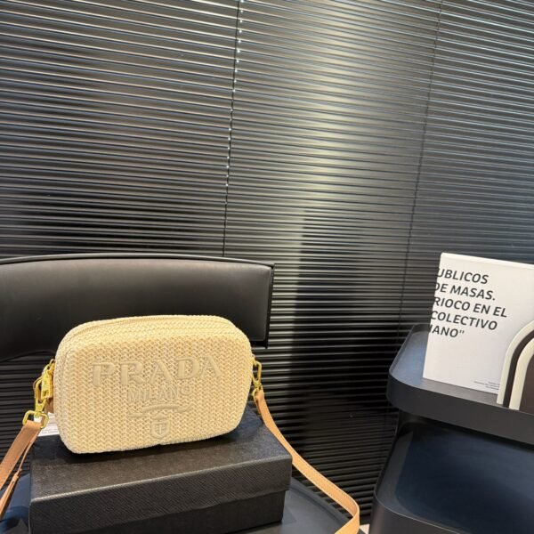 PR Raffia Camera Bag Beige Raffia - Bag
