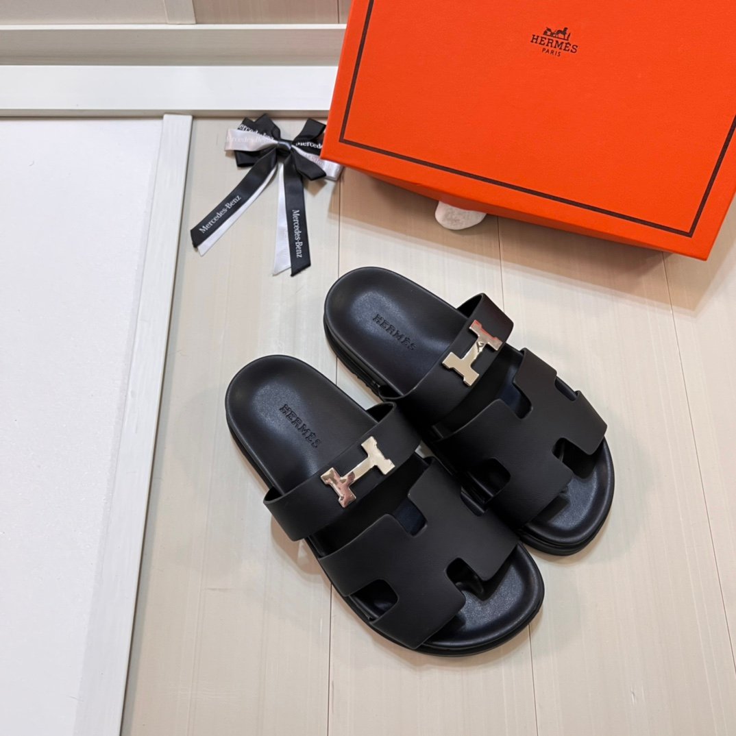 HM Oran Sandals Black Leather - Sandals - Image 3