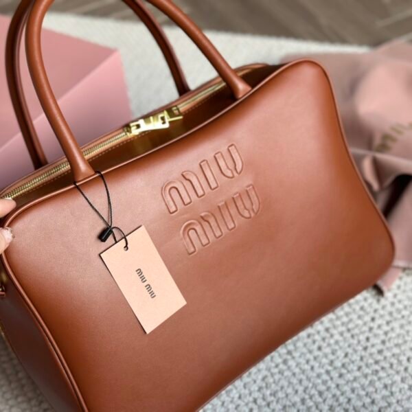 MIU Madras Bauletto Brown Leather - Bag