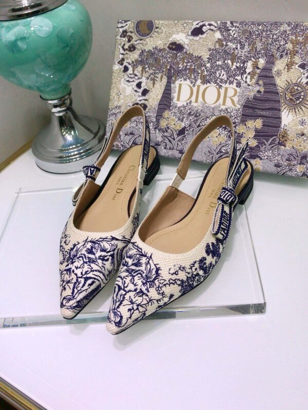 CD J'ACD Slingback Pumps Blue Toile de Jouy – High Heels