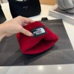 TNF Logo Beanie Red Wool – Hat