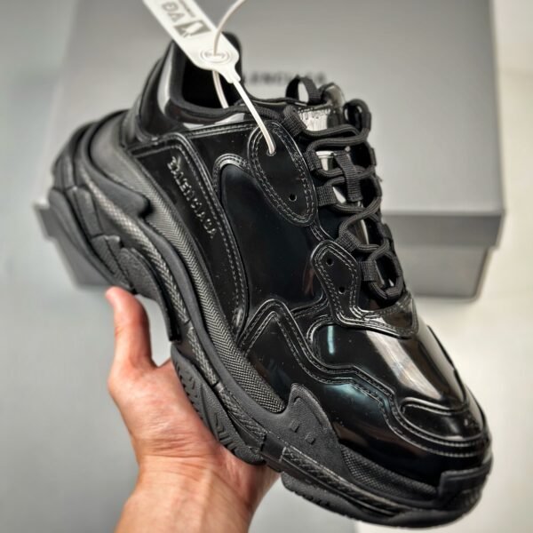 BAL Triple S Black Patent Leather - Sneakers