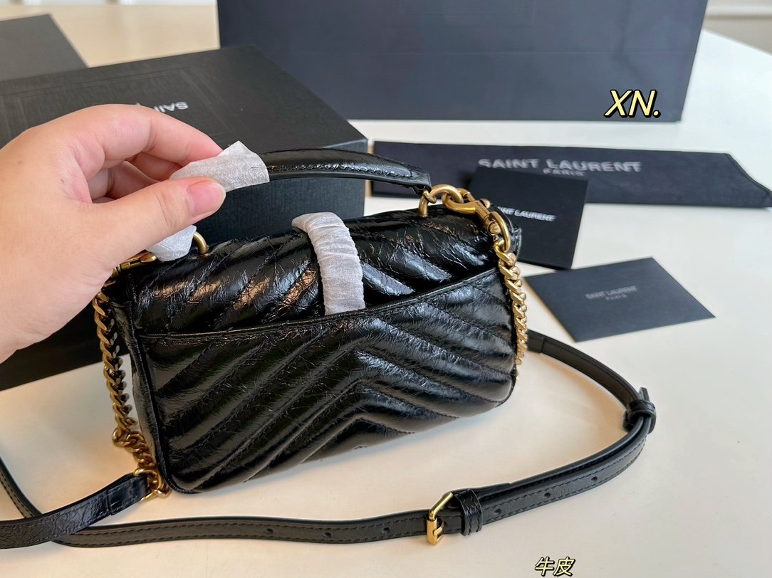 YSL College Mini Black Leather - Bag - Image 6